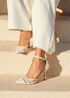 Linzi Rosalind Bridal Ivory Satin Mesh Court Heels - 8 Image 6