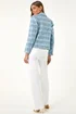 Roman Blue Buttoned Boucle Jacket - 16 Image 3
