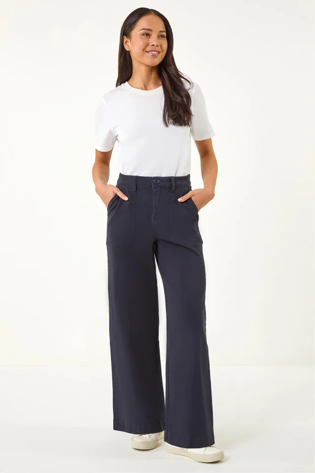 Roman Navy Petite Pocket Stretch Jean
