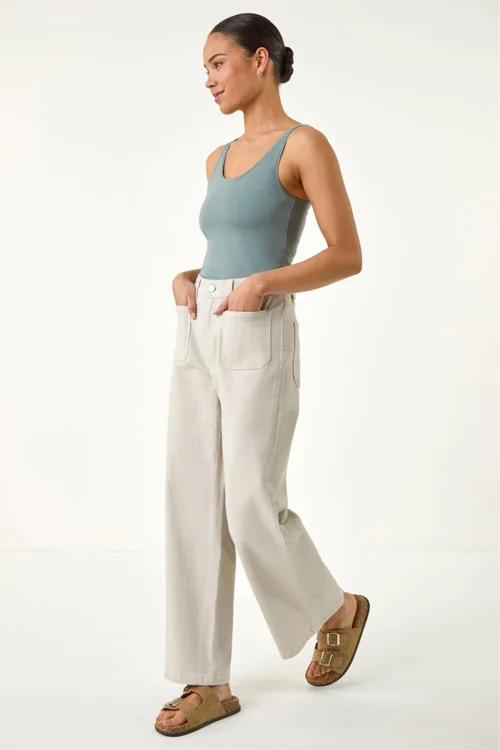 Roman Stone Petite Cotton Stretch Pocket Jean - 16 Image 2