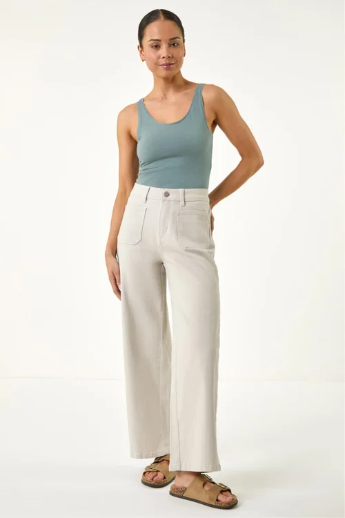 Roman Stone Petite Cotton Stretch Pocket Jean - 16 Image 3