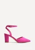 Linzi Larsa Wide Fit Pink Faux Suede Court Heels - Size 5 Image 2