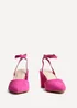 Linzi Larsa Wide Fit Pink Faux Suede Court Heels - Size 5 Image 3