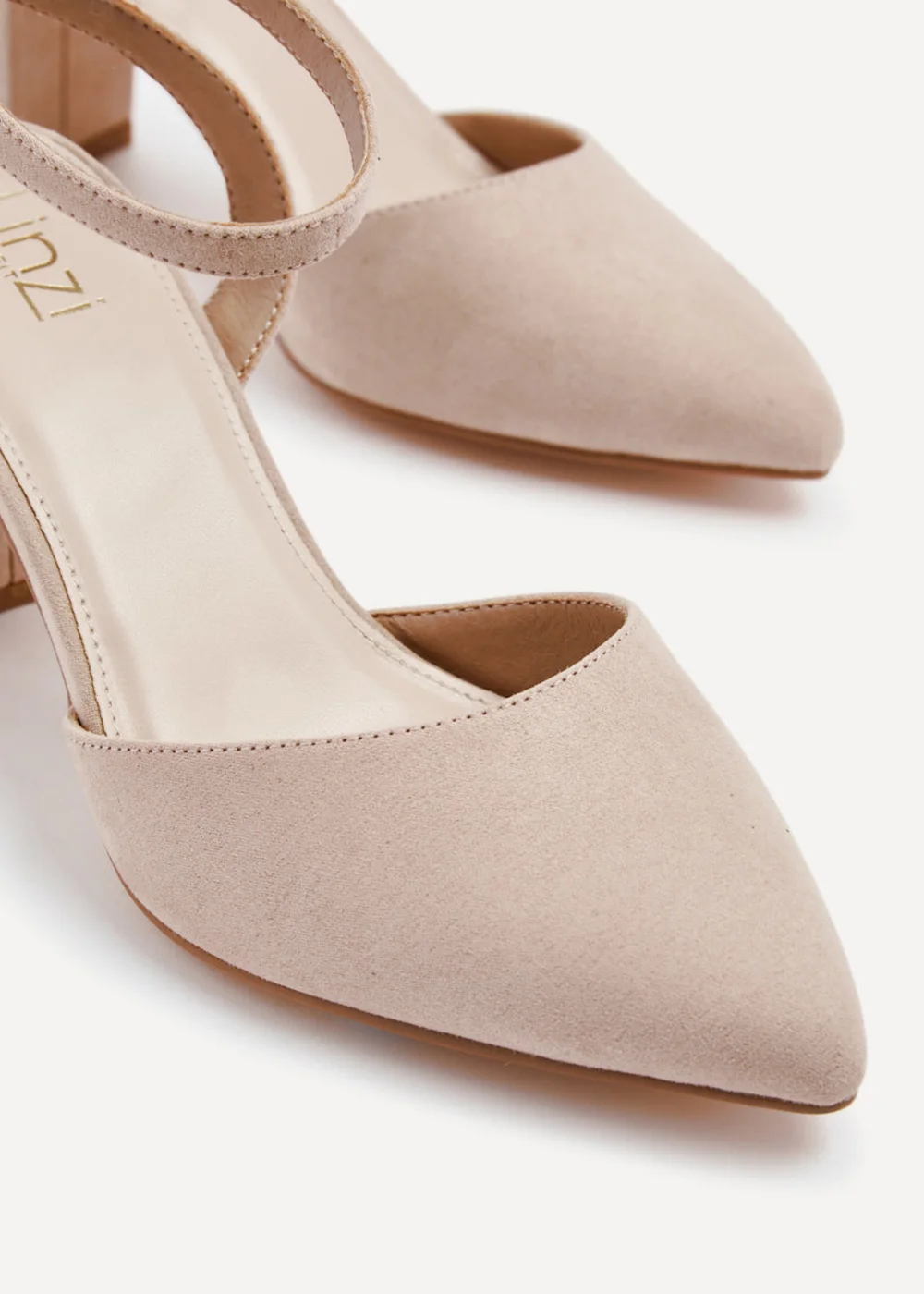 Linzi Larsa Wide Fit Nude Faux Suede Court Heels - 5 Image 4