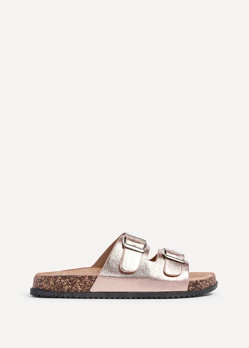 Linzi Northcote Rose Gold Double Buckle Sandals - Size 6 Image 2