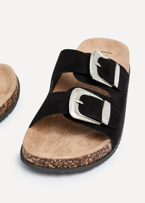 Linzi Marlow Black Western Buckle Sandals - 4 Image 5