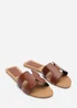 Where's That From Grazia Cut Out Design Slide On Sandals With Contrast Stitching - 8 Image 4