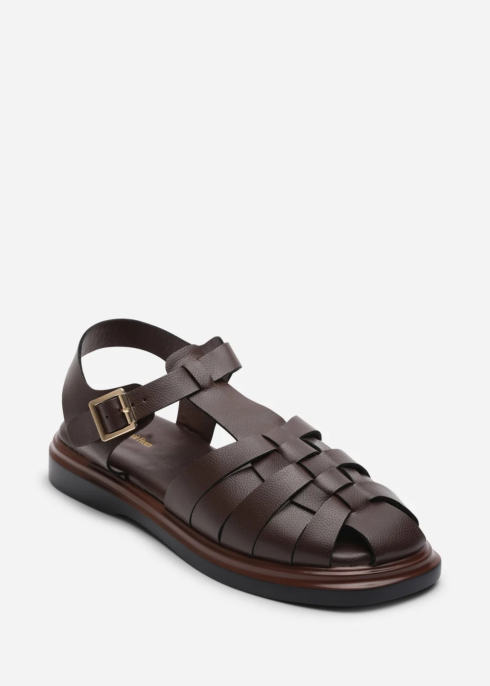 Where's That From Chime Fisherman Flatform Dark Brown Sandal - 5 Image 3