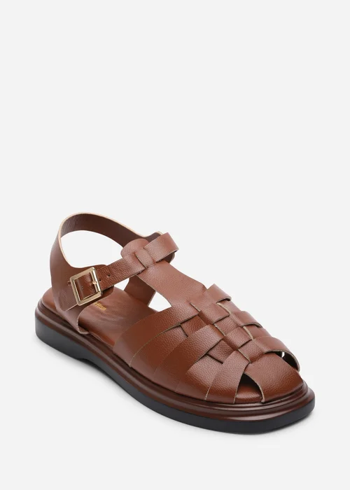 Where's That From Chime Fisherman Flatform Tan Sandal - 6 Image 3