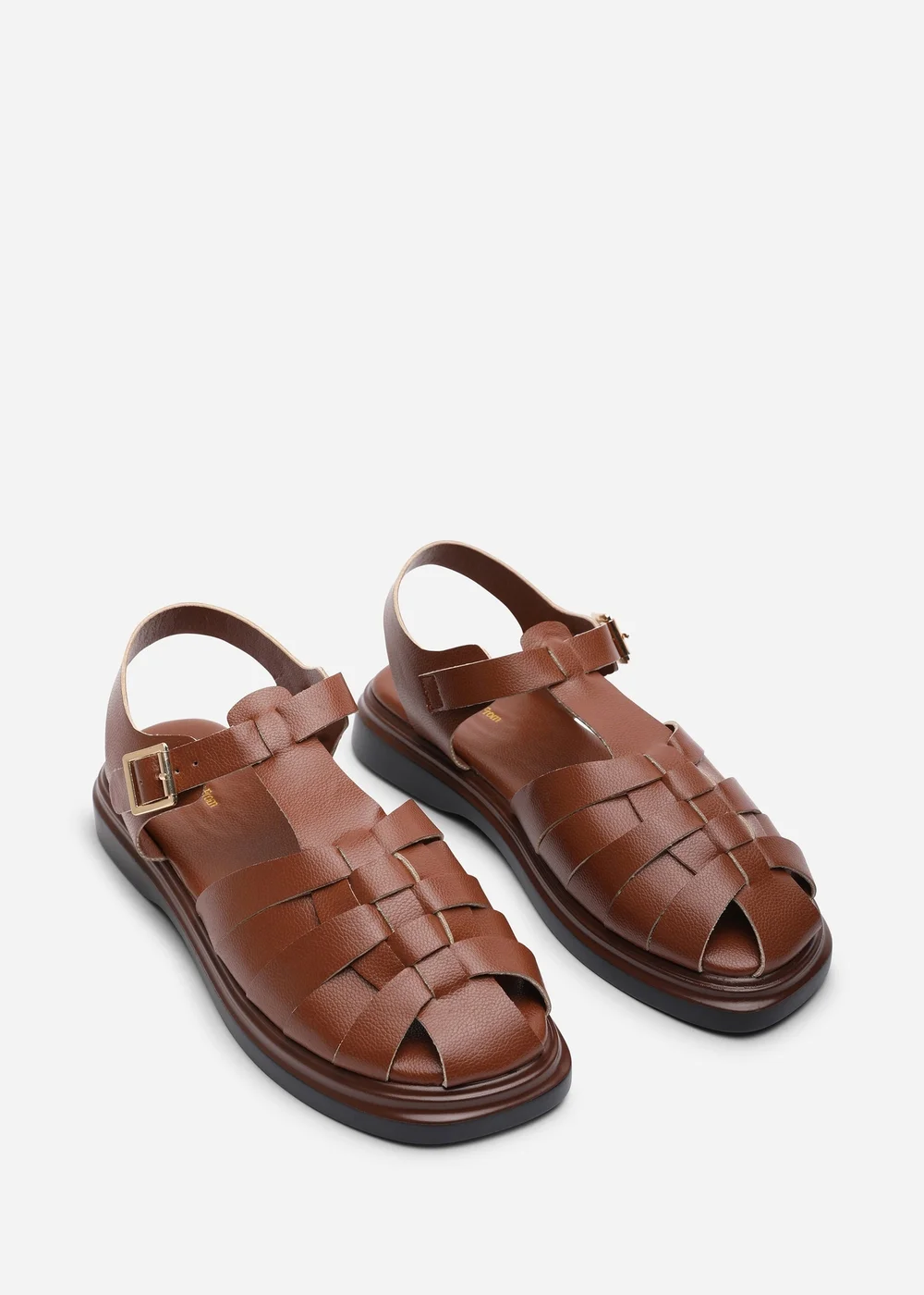 Where's That From Chime Fisherman Flatform Tan Sandal - 6 Image 4