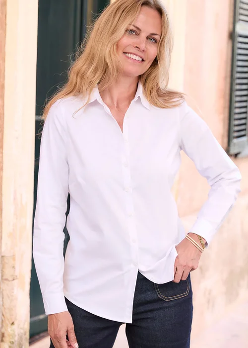 Cotton Traders White Oxford Shirt - 14 Image 1