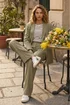 Roman Khaki Linen Blend Belted Trouser - 16 Image 1