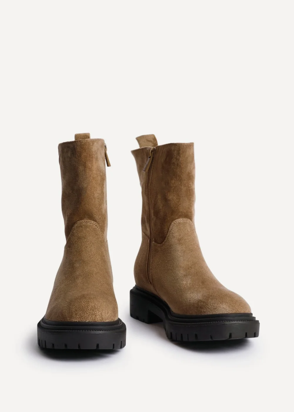 Linzi Bentley Sand Chunky Ankle Boots - 4 Image 3