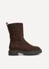 Linzi Bentley Brown Chunky Ankle Boots - Size 7 Image 2