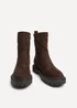 Linzi Bentley Brown Chunky Ankle Boots - Size 7 Image 3