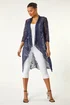 Roman Navy Mesh Burnout Longline Kimono - 14 Image 2