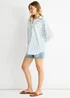 Gini London Blue Stripe Cotton Oversized Shirt - L/XL Image 4