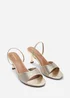 Where's That From Harmony Gold Open Toe Mid Heel Sandal With Sling back - 8 Image 4