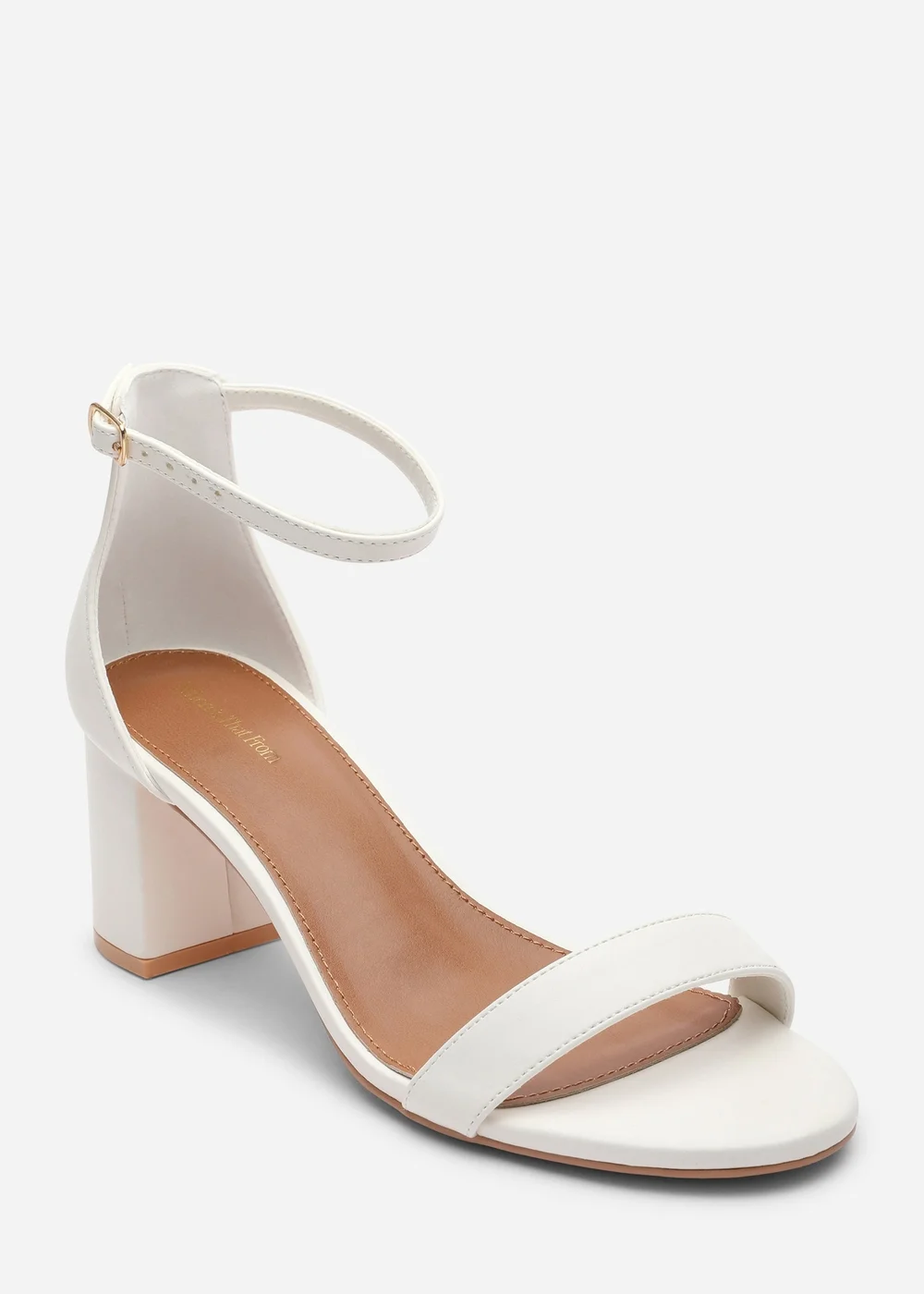 Where's That From Beacon Ankle Strap Block Heel White Sandals - 8 Image 3