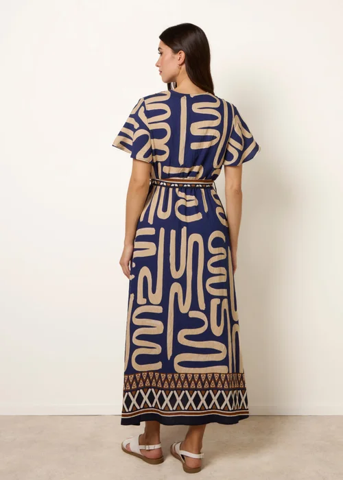 Blue Vanilla Navy Dress With Abstract Print - S/M Image 4