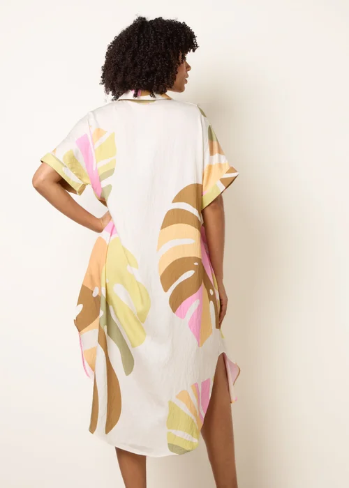 Blue Vanilla Multi Vibrant Oversized Shirt Midi Dress - One Size Image 4