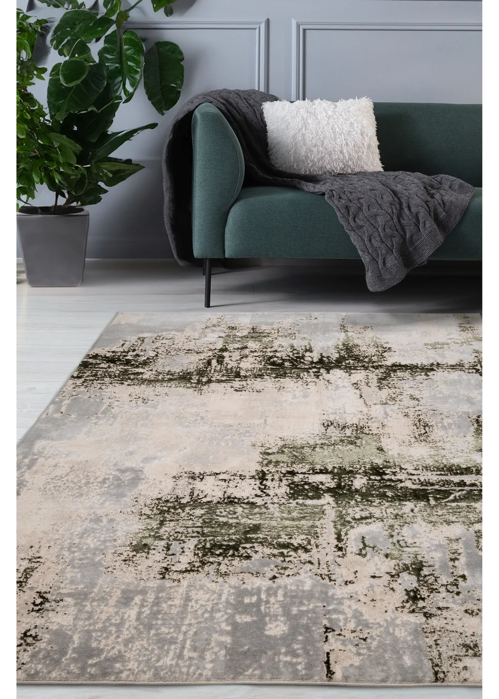 Homemaker Green Dusk Marble Rug (140/200) - 120 x 170 Image 1