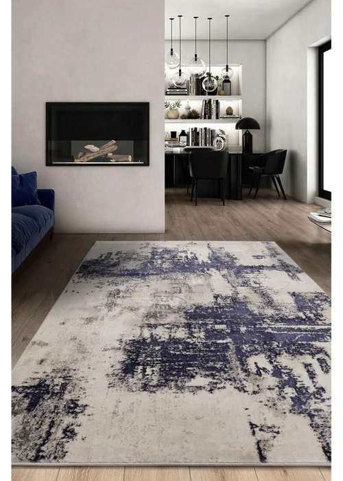 Homemaker Navy Dusk Marble Rug (120/170) - 120 x 170 Image 1