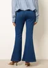 Blue Vanilla Blue Flared Cross Over Waistband Jeans - M Image 4