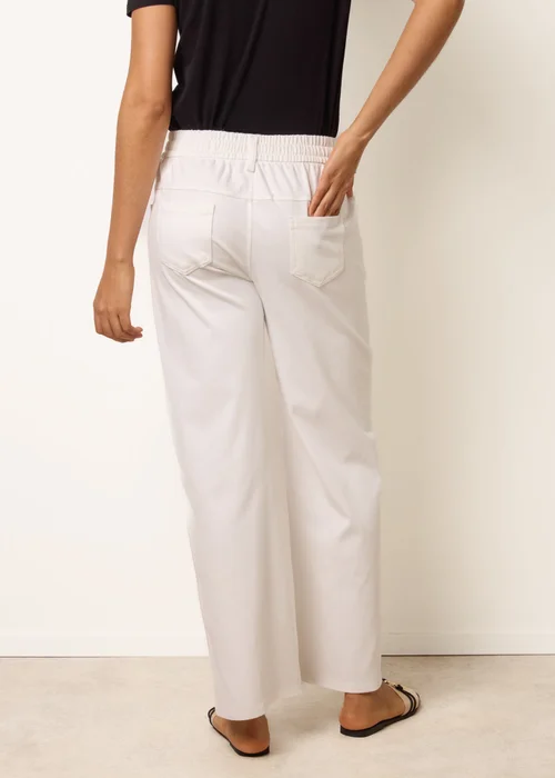 Blue Vanilla Ivory Elasticated Trousers With Tie - S Image 4