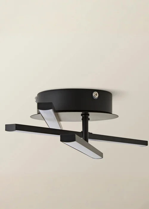 ValueLights Infinity Matt Black Adjustable LED Ceiling Light - One Size Image 4