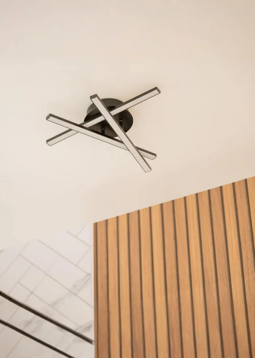 ValueLights Infinity Matt Black Adjustable LED Ceiling Light - One Size Image 1