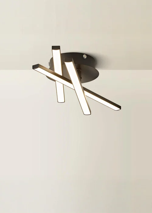 ValueLights Infinity Matt Black Adjustable LED Ceiling Light - One Size Image 2