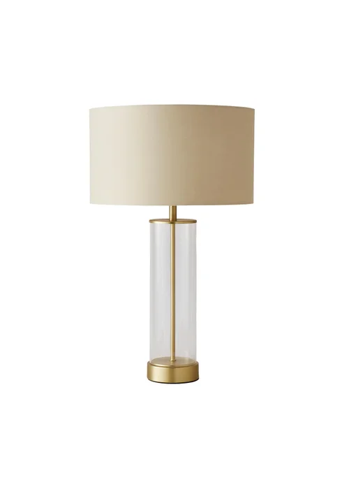 ValueLights Balan Matt Gold Table Lamp with Natural Shade - One Size Image 5