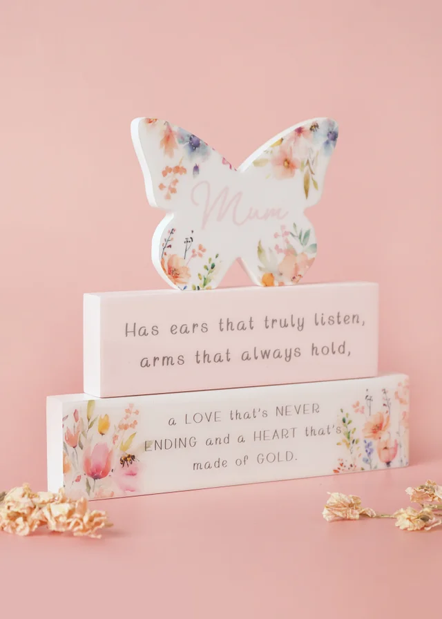 The Cottage Garden White Stacking Plaque Mum