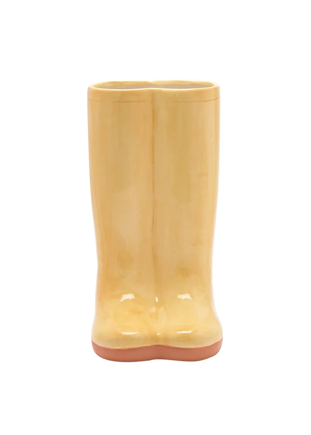 The Cottage Garden Ceramic Vase Large Yellow Wellies