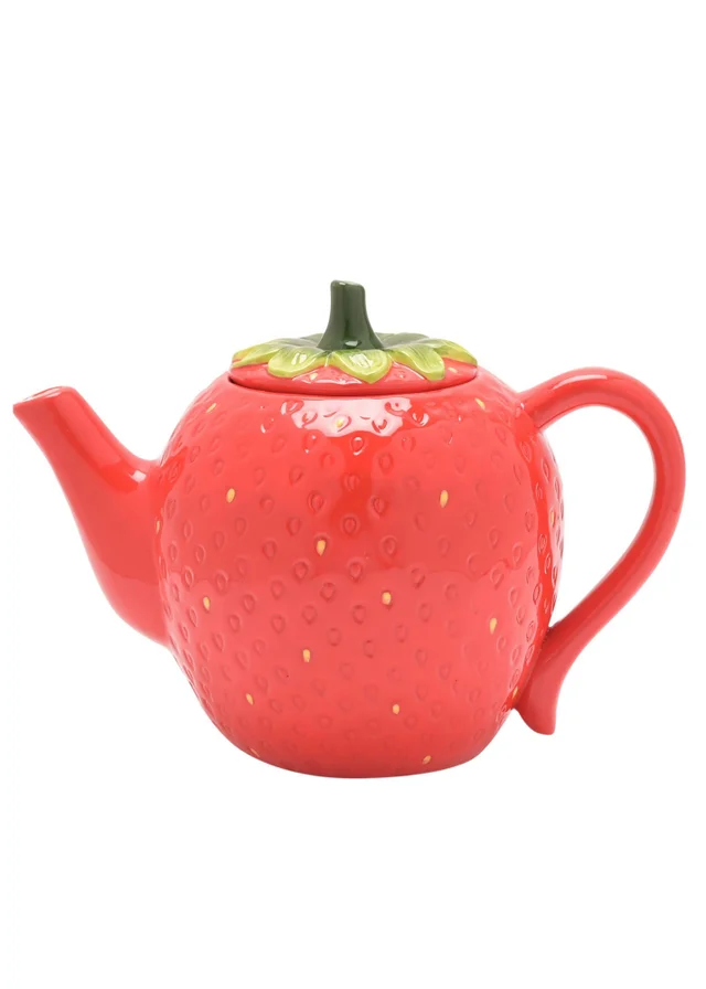 The Cottage Garden Red Teapot Strawberry