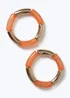 Muse 2 Pack Orange & Gold Stretch Bracelets - One Size Image 2