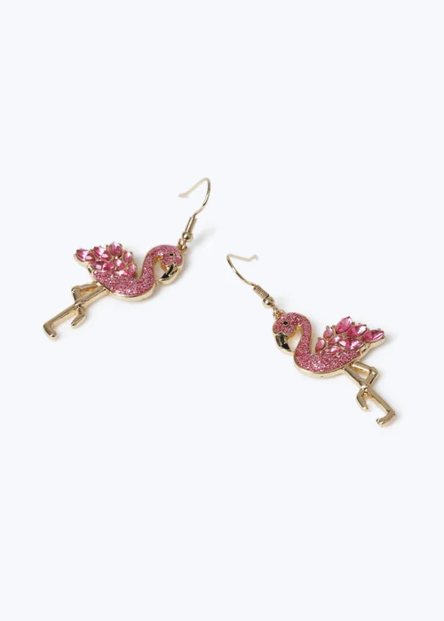 Muse Pink Flamingo Earrings - One Size Image 2