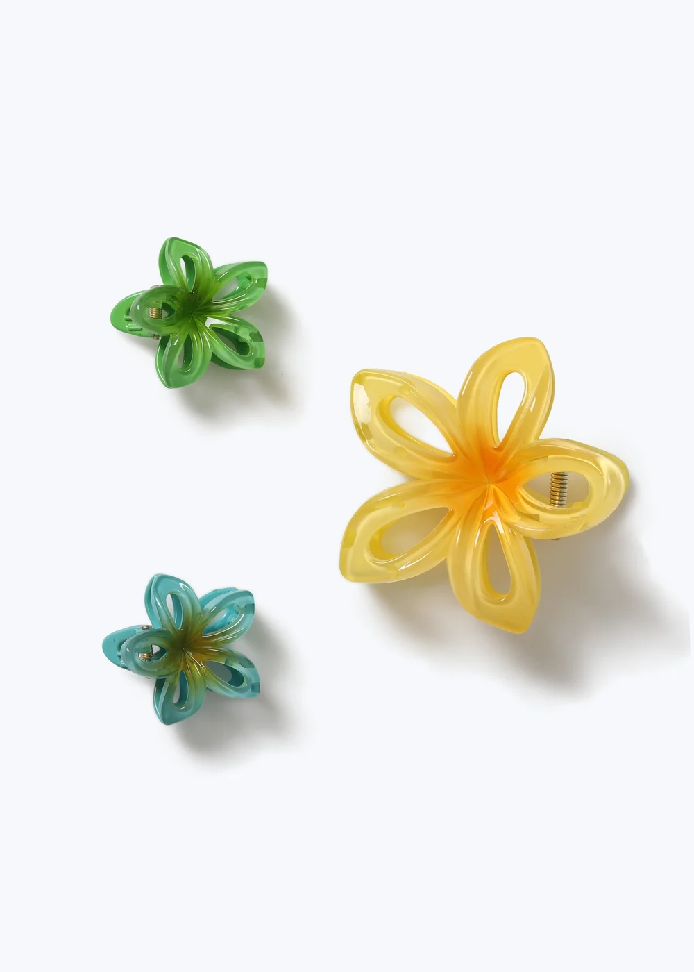 Flitzy Pastel Multicoloured Flower Hair Clips - One Size Image 1