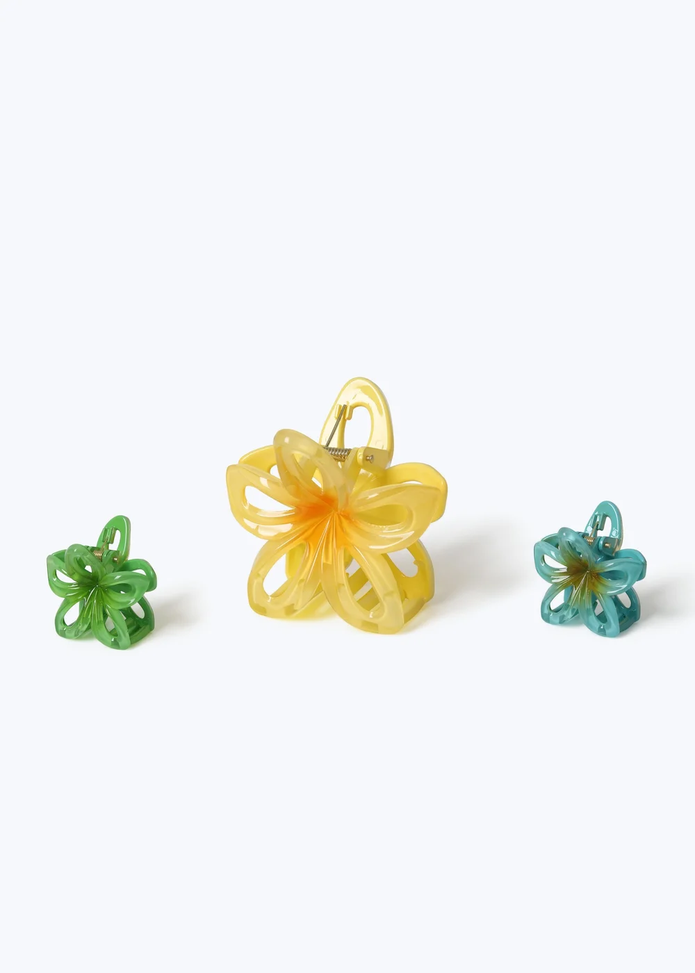 Flitzy Pastel Multicoloured Flower Hair Clips - One Size Image 2