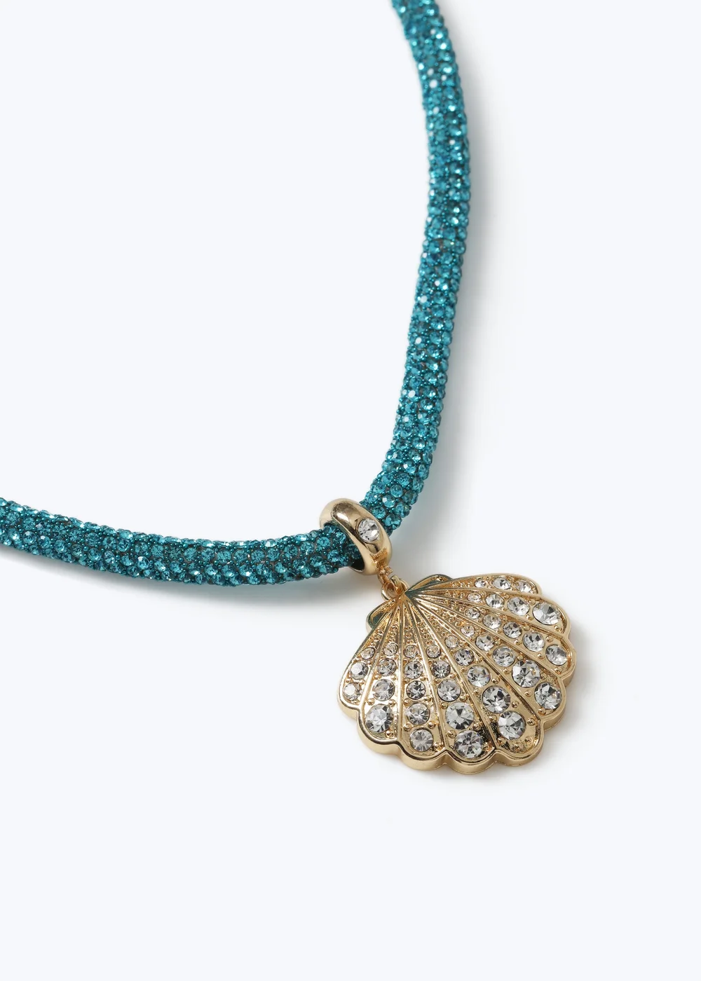 Muse Blue Jelly Shell Necklace - One Size Image 2