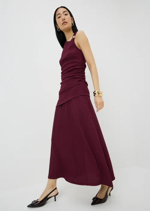 Berry Textured Jersey Co Ord Skirt - 14 Image 1