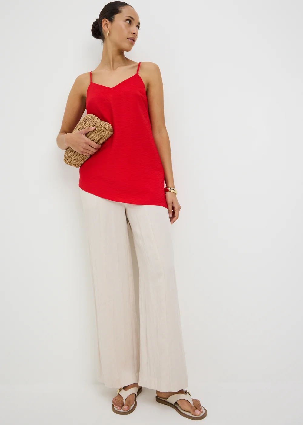 Red Asymmetric Cami Top - 8 Image 1