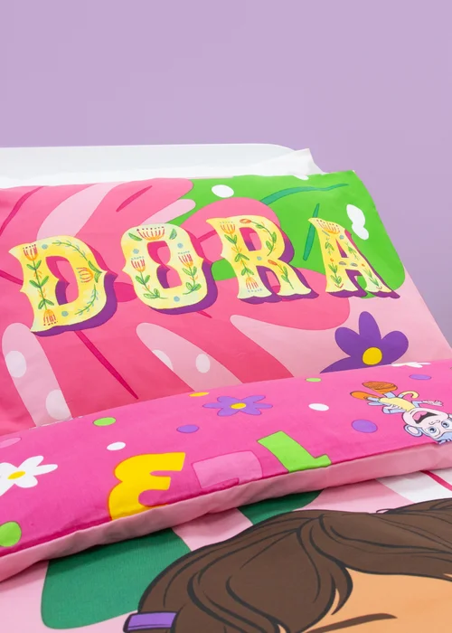 Dora The Explorer Hola Pink Single Duvet Cover - Single Image 3