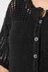 Yours Curve Black Open Stitch Cardigan - 30-32 Image 4