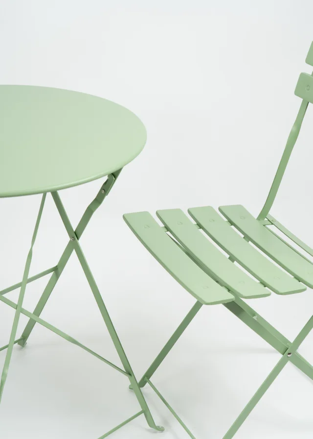 Scottish Everlastings Light Green Metal Bistro Set