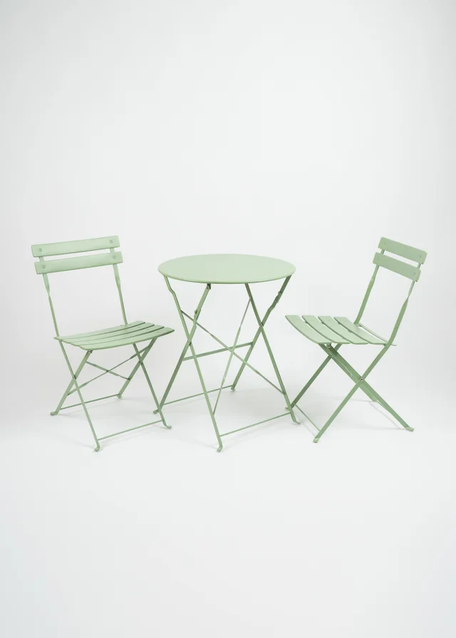 Scottish Everlastings Light Green Metal Bistro Set