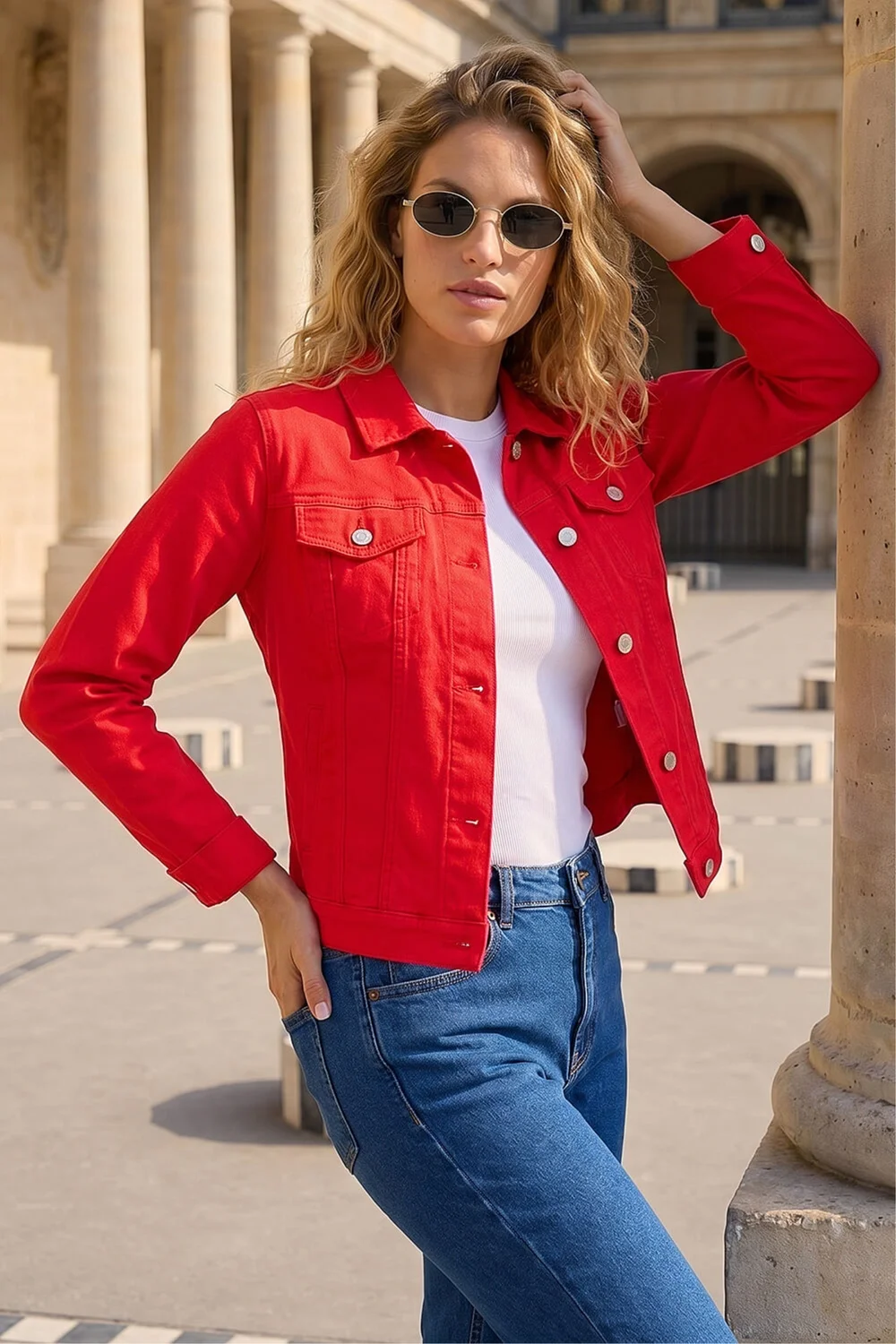 Roman Red Stretch Pocket Detail Jacket - 12 Image 2