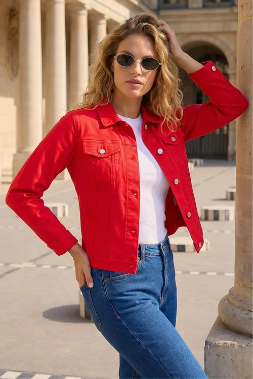 Roman Red Stretch Pocket Detail Jacket - 12 Image 2