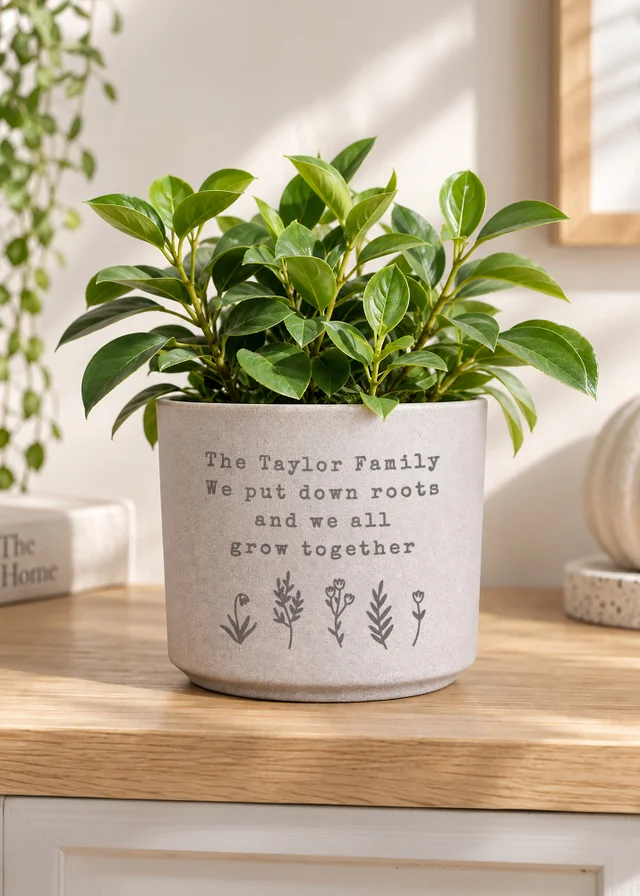 Personalised Memento Company Floral Flecked Plant Pot